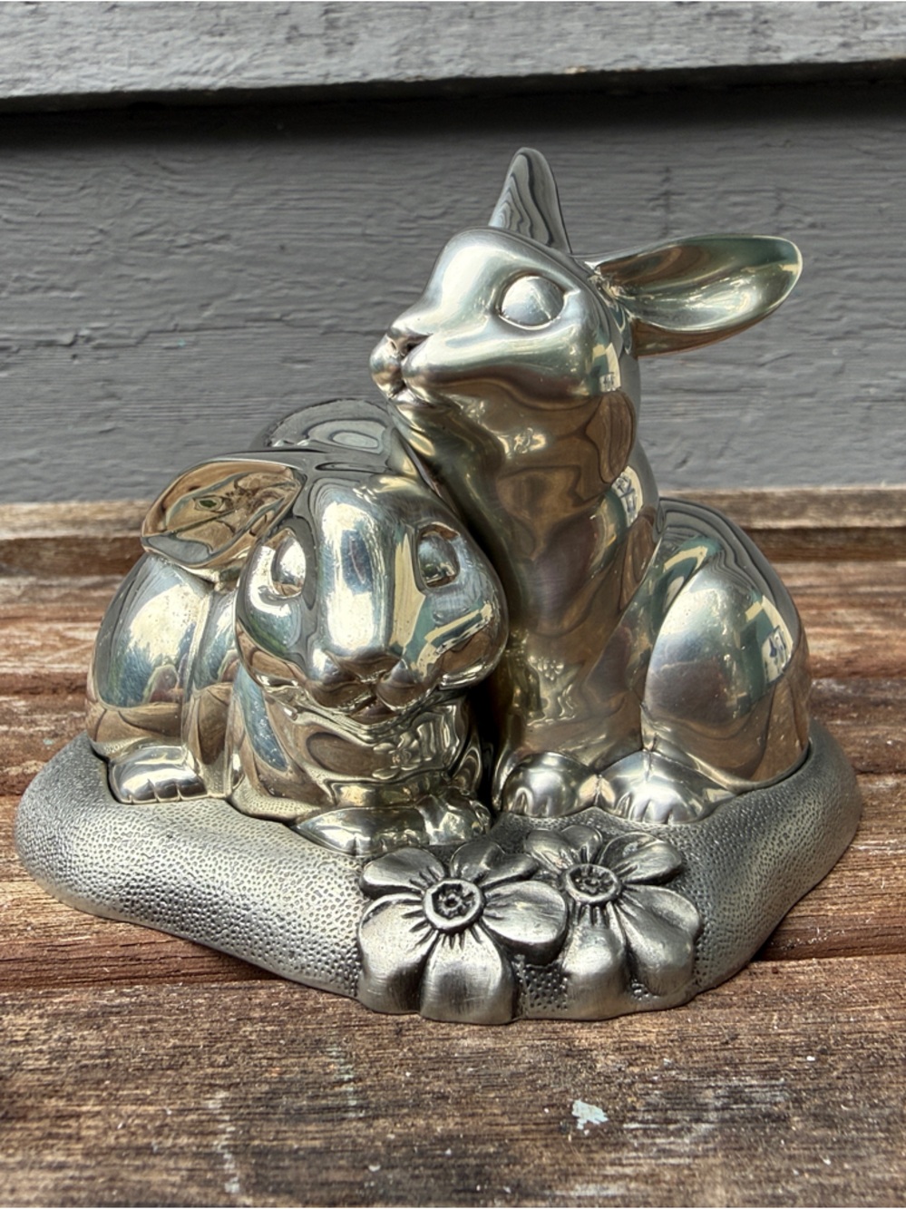 Lenox Silver-Tone Bunny Salt and Pepper Shakers
